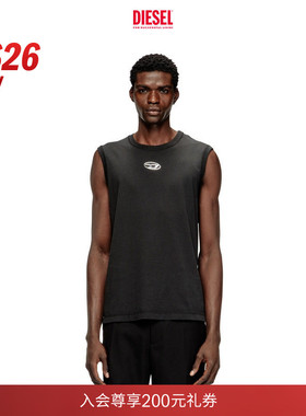 [新款]DIESEL男士26早春OVAL D黑色白色背心A217430JMBB