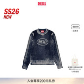 J02653KYA0C DIESEL男童26春夏深蓝做旧圆领针织衫 新款