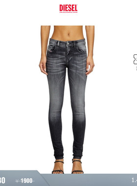 [折扣]DIESEL女士SLANDY中腰紧身铅笔牛仔裤A0530209K97