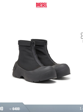 [折扣]DIESEL男士OVAL D黑色拉链短靴时装靴Y03457P6951