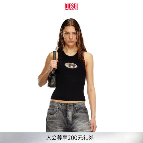 DIESEL女士镂空针织背心