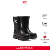 HAMMER骑士皮靴Y03692P4471 D镂空D 礼物 DIESEL女士25秋冬OVAL