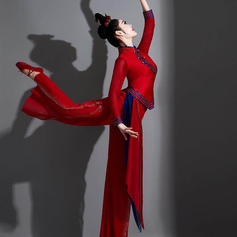 胶州秧歌剧目服舞蹈服女2025新款民族腰鼓打鼓扇子舞演出服古典舞