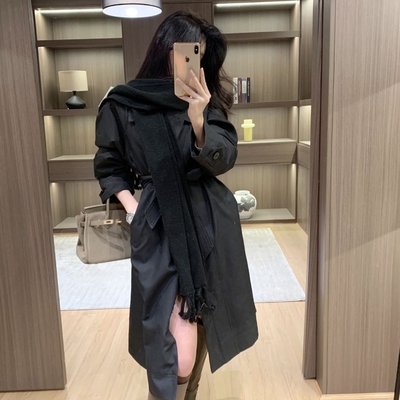 国标90白鸭绒羽绒服女中长款过膝