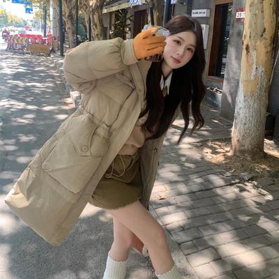 白鹅绒中长款羽绒服女时尚加厚潮