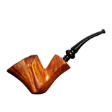 NewBee鲜蜂石楠木烟斗手工实木带瘤皮火焰纹老式传统男士过滤烟具