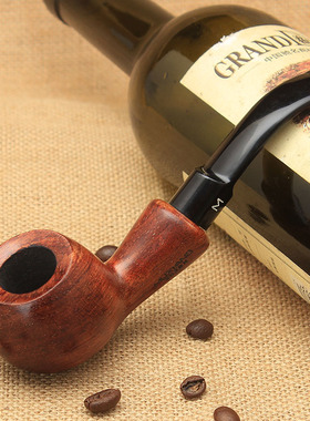 NewBee花梨木烟斗男士手工实木弯柄烟斗老式传统过滤专用烟具配件