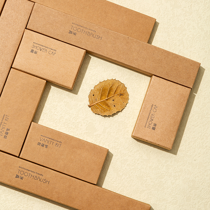 简约牛皮纸卡盒民宿酒店套装