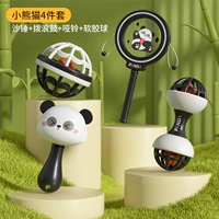 Комплект, маракас из мягкой резины, погремушка, гантели, с медвежатами, панда, 4 шт