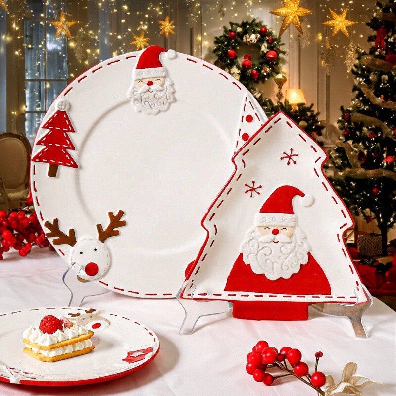 圣诞主题西餐盘圣诞老人碟盘早餐