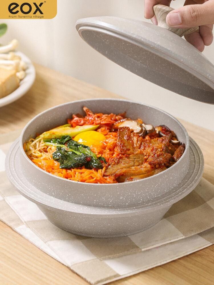 韩式麦饭石砂锅泥锅拌饭家用耐高温干烧不裂砂锅电磁炉专用炖菜