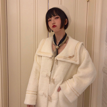 十早《情书》复古原创毛呢外套气质女加厚水貂绒中长款呢子大衣冬