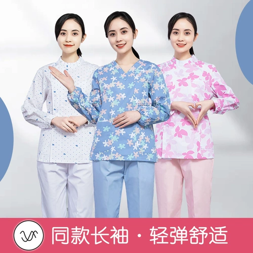 Комбинезон, демисезонная униформа медсестры, V-образный вырез, для салонов красоты, короткий рукав