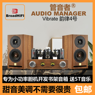 管音者碳纤维4寸2分频搭配300B胆机人声乐器桌面发烧无源书架音箱