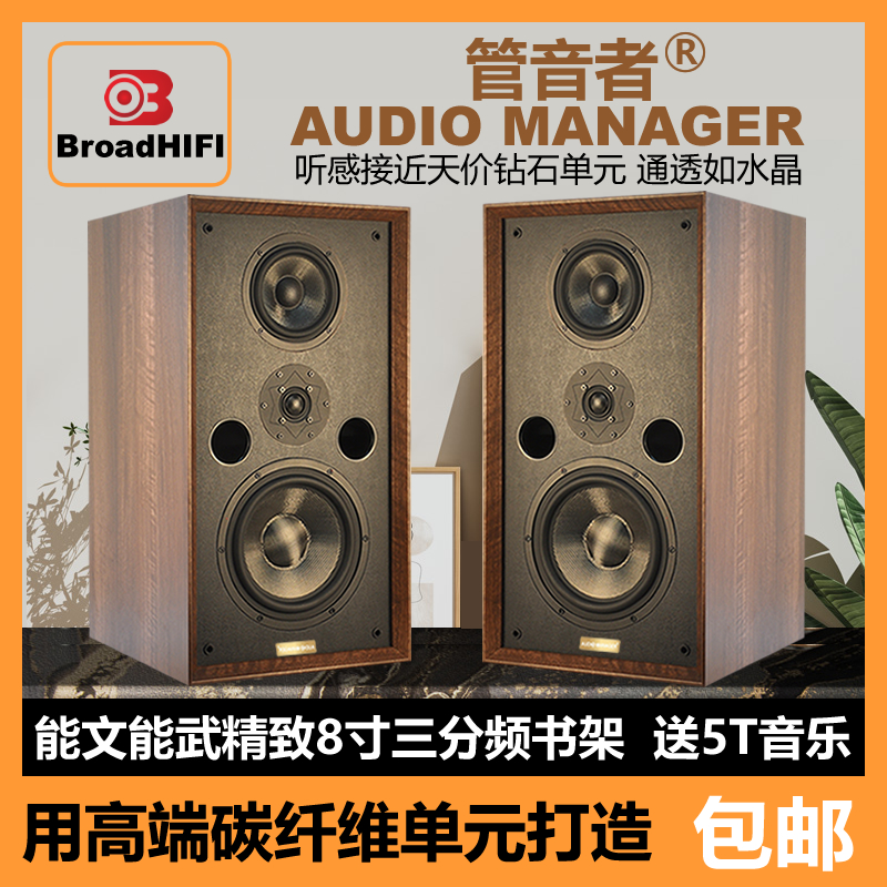 管音者超越2号8寸三分频全碳纤维振膜发烧HIFI家用搭配晶体管功放