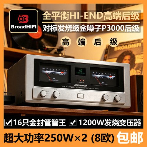 管音者金封管250W大功率后级功放