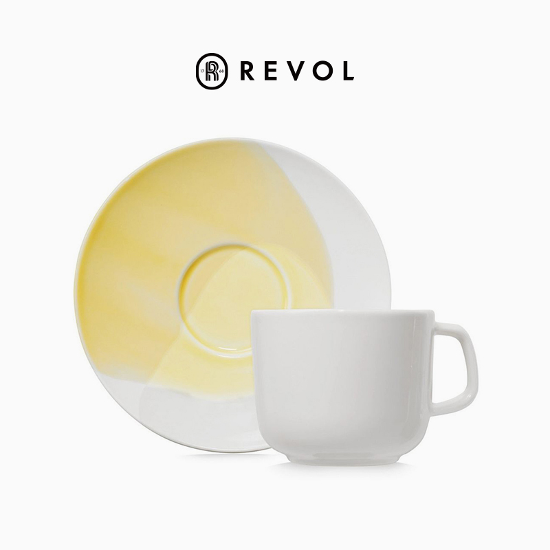 法国进口REVOL设计师款陶瓷咖啡杯碟套装下午茶杯拿铁杯喝水杯