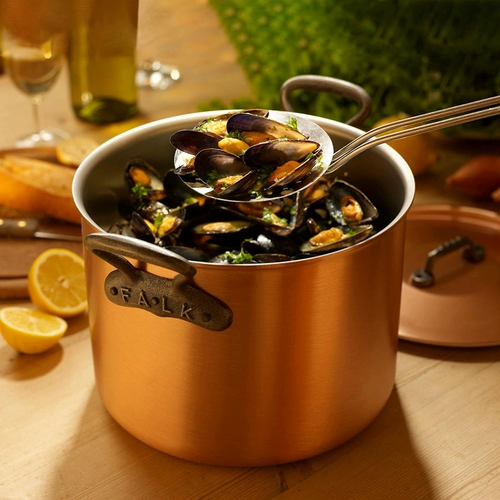 Бельгия импортированная фалька сгущенная медная кастрюль с глубоким приготовлением кастрюли с двойной одетой.