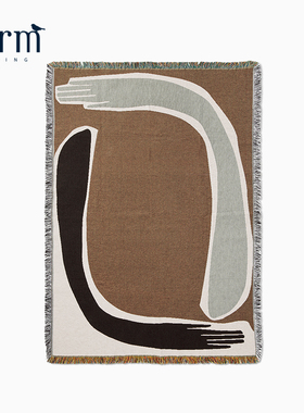 丹麦进口Ferm Living挂毯羊毛地毯有机棉毯子客厅玄关装饰毯地垫