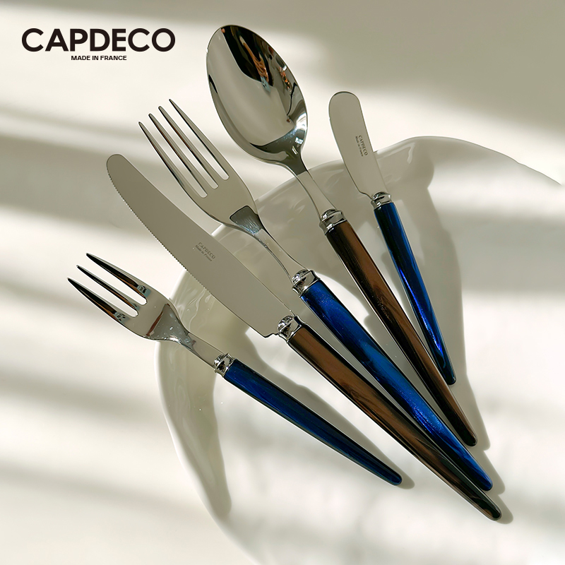 深色家用西餐餐具甜品叉咖啡勺