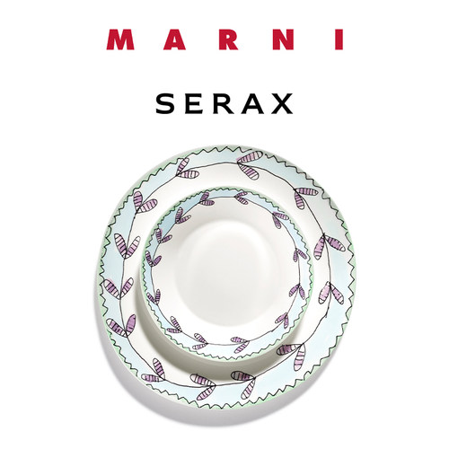 比利时Serax Marni西餐餐具盘子繁花骨瓷牛排盘家用甜品盘高颜值
