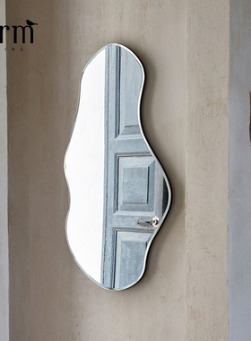 丹麦Ferm Living湖泊镜异形墙壁挂镜浴室玄关镜子墙面装饰镜北欧