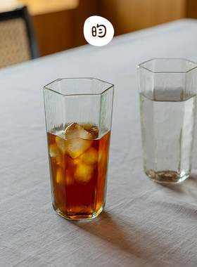 手工耐热玻璃水杯透明果汁杯茶杯