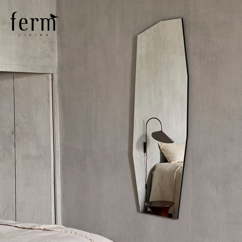 5折微瑕 丹麦Ferm Living异形镜子全身穿衣镜浴室玄关装饰挂镜