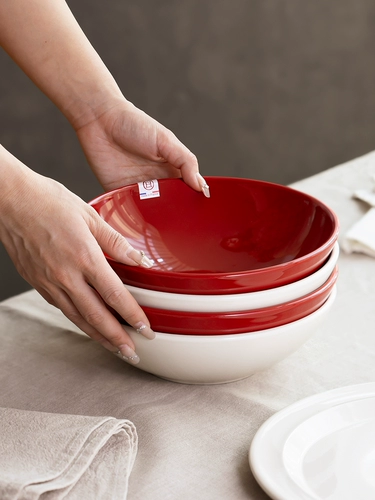 Франция импортировала Эмиль Генри Цветный Керамический Рамен Салат Миска красная домохозяйская миска Глубокая суп миска