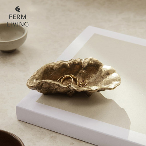 丹麦FermLiving黄铜首饰收纳盘