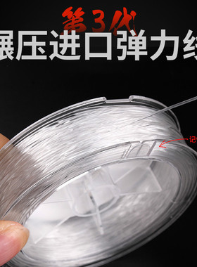 A193透明水晶弹力线圆形串珠绳耐磨穿佛珠石榴石琥珀玛瑙手链diy