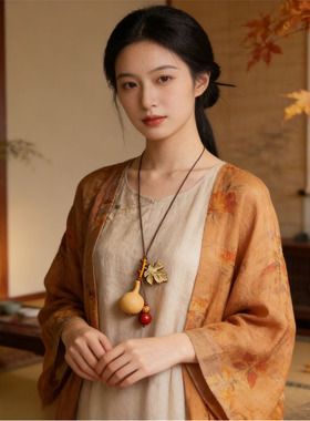 红依新中式禅意葫芦长款毛衣项链