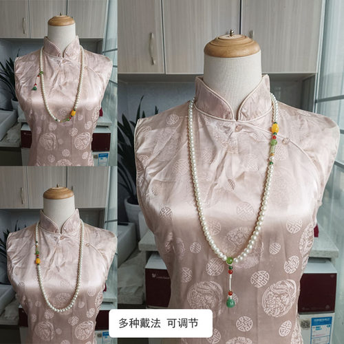 珍珠项链2025新款爆款女款长款毛衣链  新中国式中国风项链配旗袍