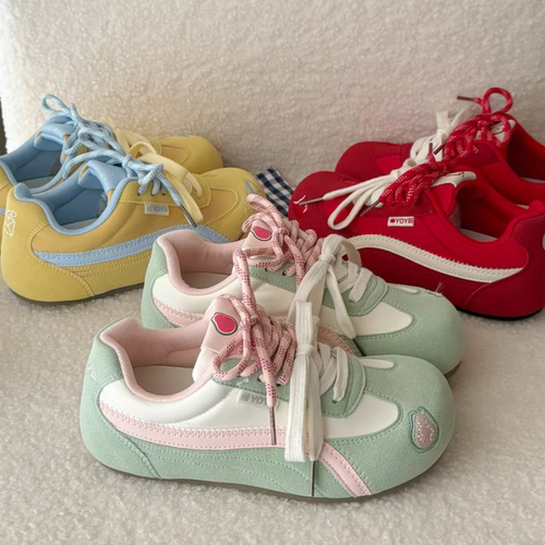 复古红苹果春夏德训鞋