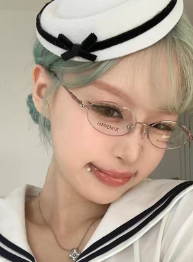 白色蝴蝶结水手帽子女夏天英伦可爱甜美海军帽小礼帽jk护士帽