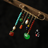 大号别针胸针多宝玛瑙柿子如意压襟收腰神器古风毛衣围巾配饰