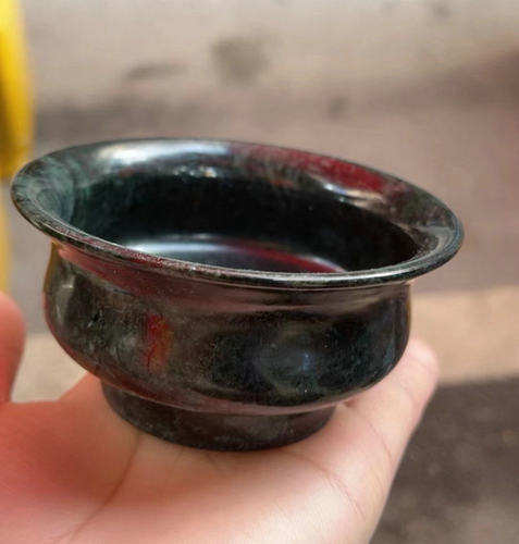 新款墨绿玉大口杯子茶具