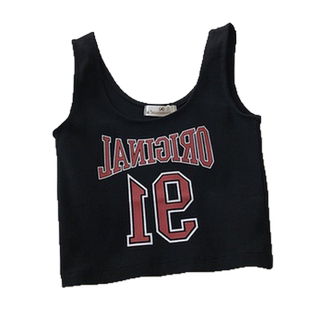 露脐高腰背心无袖t恤女短款ins潮港风chic嘻哈街舞爵士舞蹈服上衣