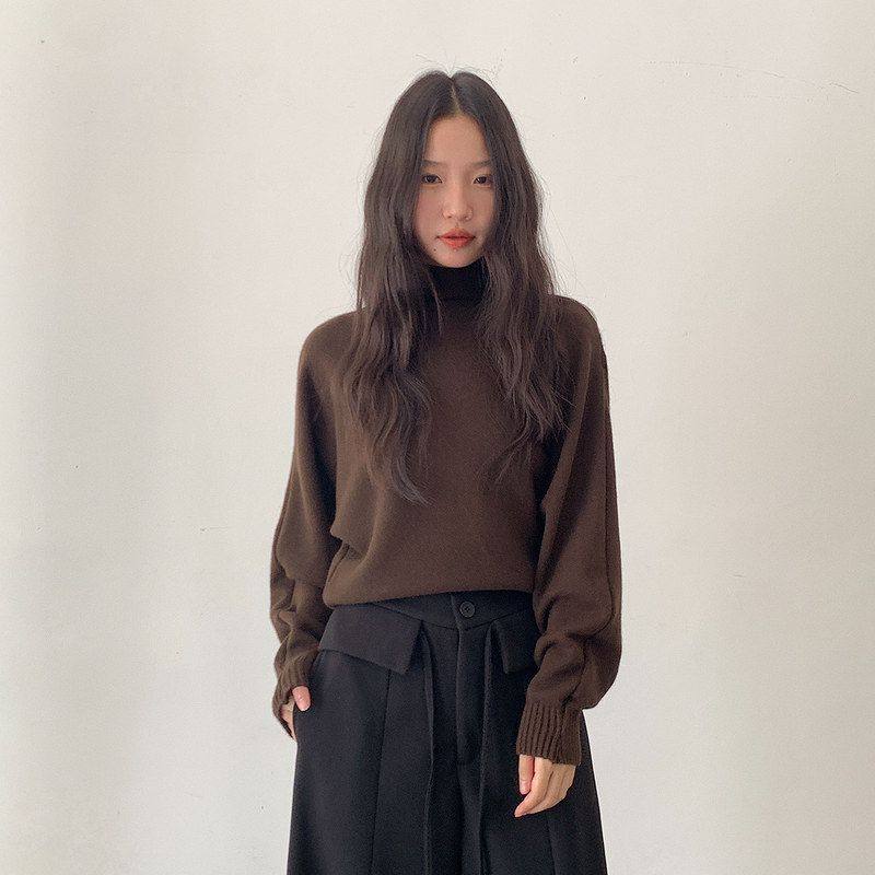 美拉德咖色半高领背心+一字领插肩袖套头毛衣两件套11050强明女装,女装/女士精品,时尚套装,淘宝优惠券,粉丝福利购,淘宝优惠卷