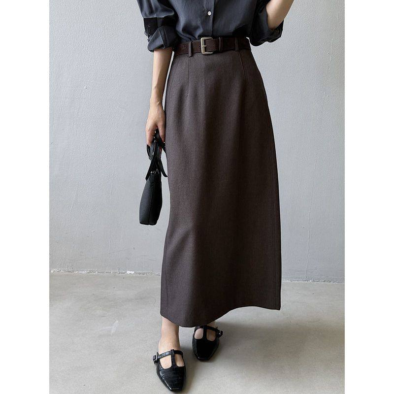 韩系加厚半身裙女秋季气质高腰修身直筒裙A字裙长裙82589强明女装,女装/女士精品,半身裙,淘宝优惠券,粉丝福利购,淘宝优惠卷