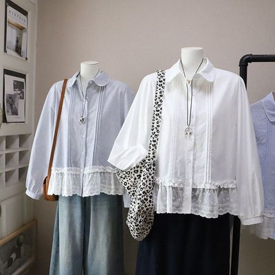 比正2026早春新韩版娃娃领蕾丝