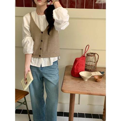 thMorning早秋新款韩系领系扣