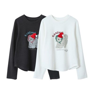 软糯舒适德绒加厚保暖小狗印花