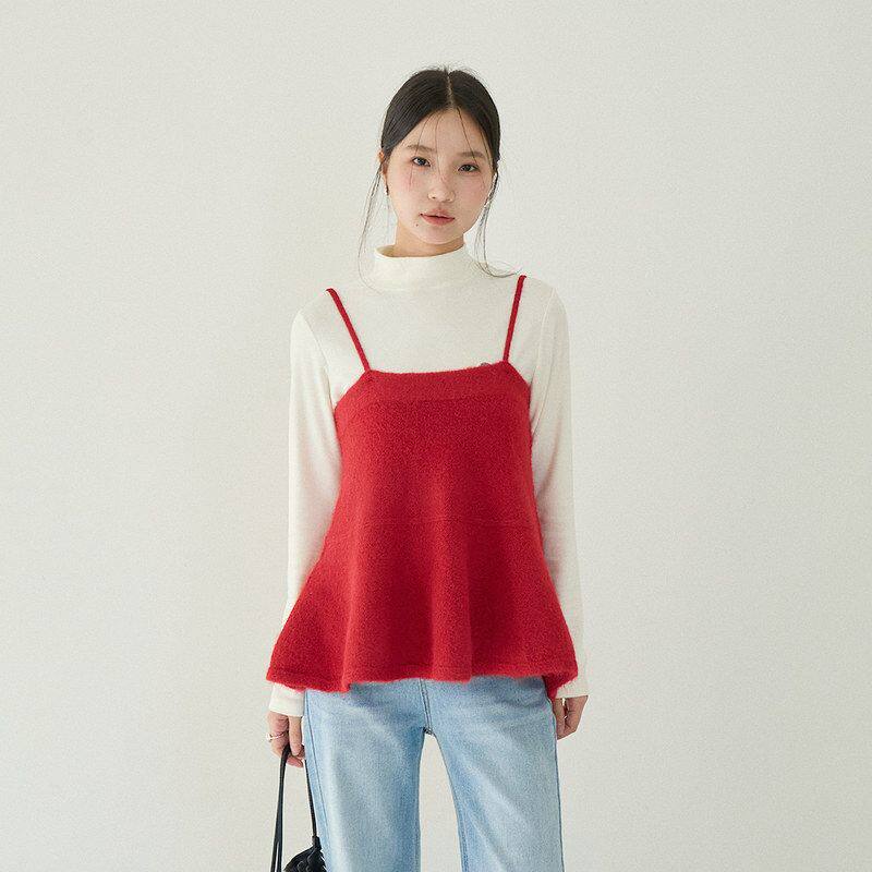 韩系春节氛围感叠穿毛衣吊带显瘦气质减龄背心上衣11130 强明女装