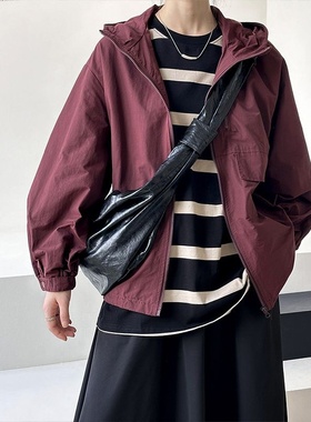 2025秋季新款上衣黑白条纹设计感独特别致长袖卫衣1657 强明女装