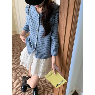 thMorning慵懒日常撞色条纹卷边