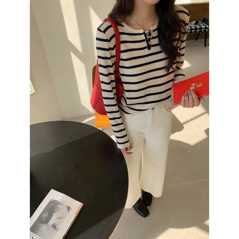 thMorning早春新款法式气质撞色