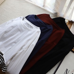 新短款 条纹背心两件套2415强明女装 卫衣圆领长袖 时尚 韩版 2025秋季