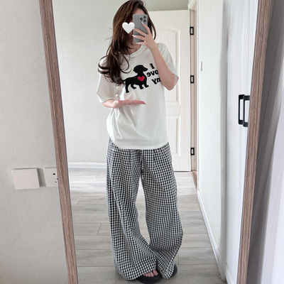 JCFS~美式复古短袖t恤女宽松显瘦