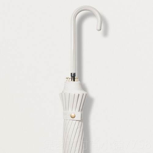 正品高颜值长动柄雨伞女伞生大号抗n风暴雨结实加厚16骨自弯钩is